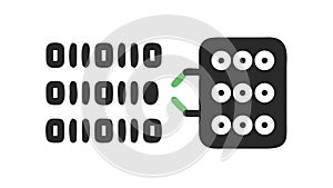 Large Scale Data Servers Vector: Digital Infrastructure Storage, vector design Generative AI