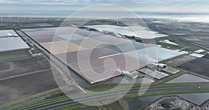 Large scale greenhouses in the horticulture industry in the Netherlands.