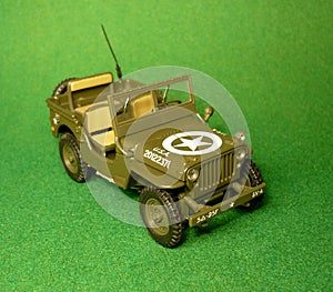Large-scale model of the military Willys car