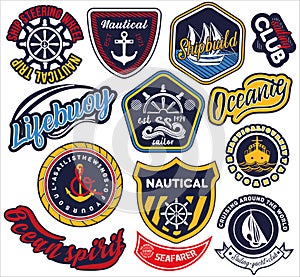 Large selection of nautical and maritime labels