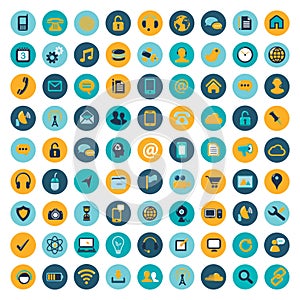 Large set(81) of flat computer icons