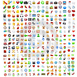 Large set of computer icons