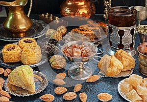 Large set of Eastern, Arab, Turkish sweets