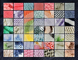 Microscope Snapshots: Fabric fibres II, fancy weaves photo