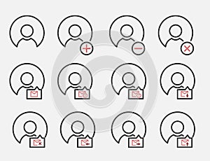 A large set of user icons with different markers.