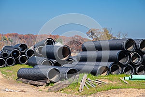 large sewer pipes plastic tubestreet system canalization