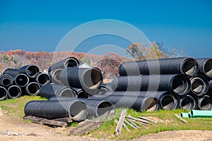 large sewer pipes plastic tubestreet system canalization