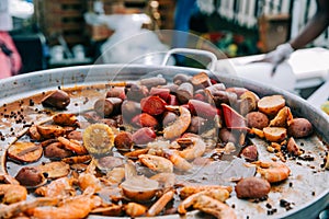 Large sheet of low country boil