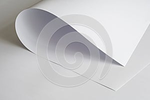 A large sheet of white paper.