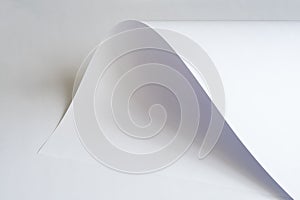 A large sheet of white paper.