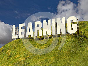 Large sign with LEARNING