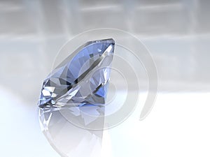 Large sky blue euro cut diamond