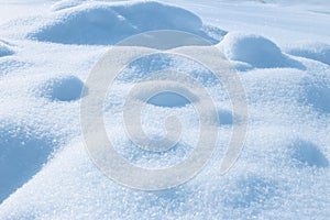 A large snowdrift . A big christmas snow drift. Christmas snow background