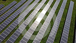 Large solar energy powerplant - aerial view - conceptual video sor energy crisis