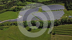 Large solar energy powerplant - aerial view - conceptual video sor energy crisis