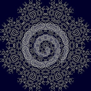 Large sophisticated symmetric floral pattern in Indian style