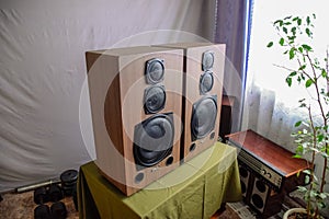 Large Soviet speakers Orbita 35as-016. Vintage