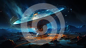 Large space satellite dish, radar