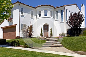 Large Spanish Style Home With A Turret