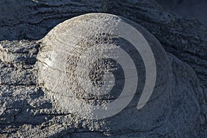 Large spherical nodule of sandstone.