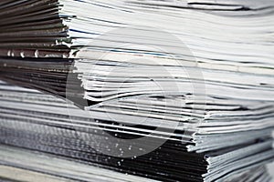 Large stack of magazines