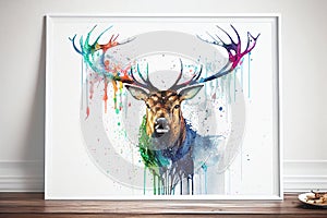 Large Stag antlers portrait