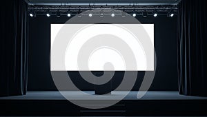 Blank stage screen for a dynamic presentation or event mockup.