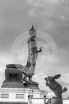Large standing Buddha statue,phutthamonthon