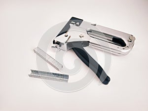 Large stapler and staples for construction work