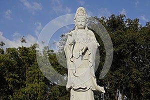 Large statue of Kwan Yin at Buddhist temple, Malaysia