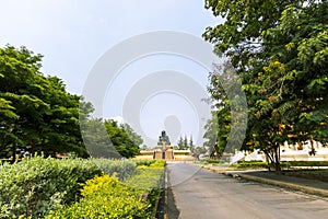 Large statue of Reverend Grandfather Thuat at Huai Mongkol Temple in Prachuap Khiri Khan Province photo