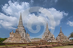 Large stone Buddha head in fig tree roots, Wat Mahathat, Ayutthaya City, Thailand, Southeast Asia, Asia