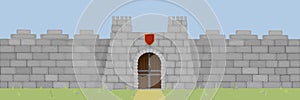 Large stone fortress or stronghold for protection.