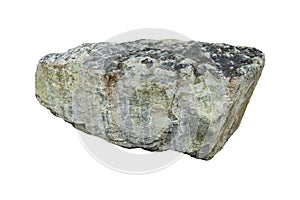 Large Stone Isolate. White Background