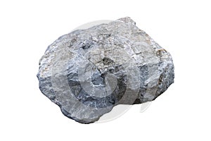 Large Stone Isolate. White Background