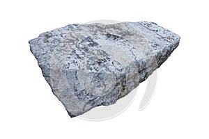 Large Stone Isolate. White Background
