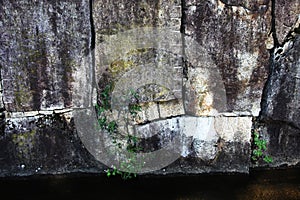 Large stone wall packed tightly together