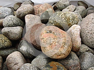 The large stones of different