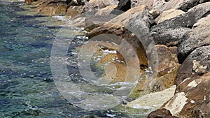 Large stones at sea shore