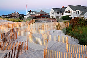 Large summer homes on the beach