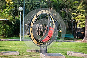 Large Sundial in Lumpini Park, Bangkok, Thailand