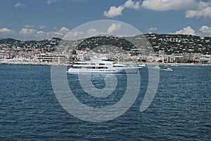 Large super yacht anchored at Monte Carlo