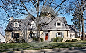 Large Tan Limestone House