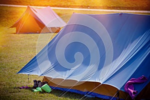 Large Tents on a Camping