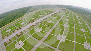 Large territory of Federal Memorial Cemetery at photo