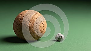 Of the two objects are highlighted against the plain background