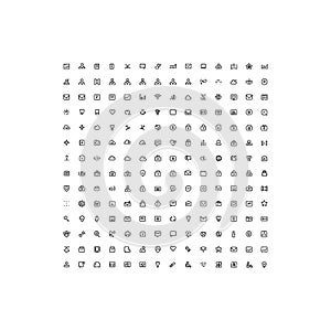 Large Thin Line Icon Set for User Interface, Web and Mobile App Design