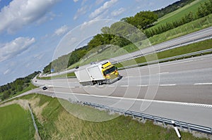 Large truck on highway