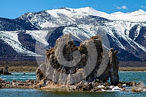 Large tufa formation at Mono Lake California