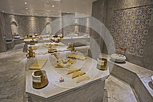 Large turkish bath in health spa